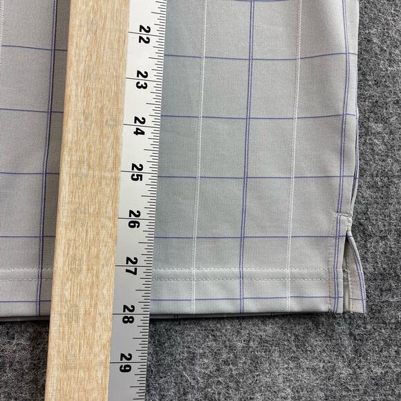 Walter Hagen Mens Button Down Shirt Size Large Short Sleeves Gray Violet - Picture 6 of 9